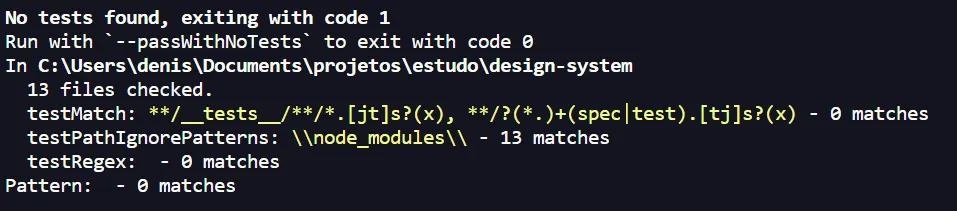 No tests found — 13 files checked