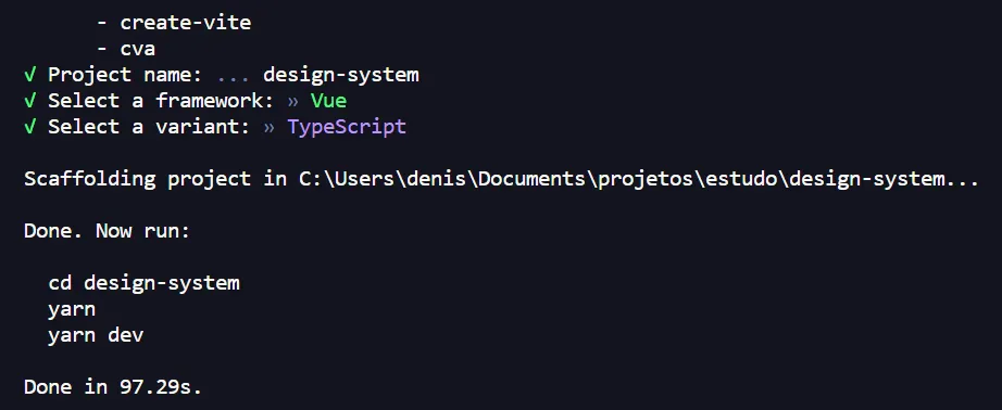 Creating the project with Vite